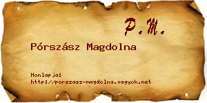 Pórszász Magdolna névjegykártya
